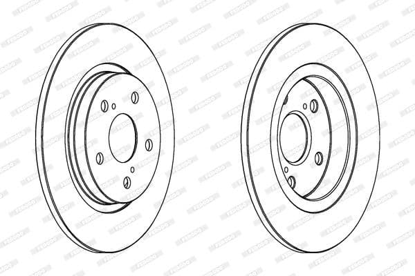 Brake discs kit rear, (2pcs), Top Quality DDF1755C - image 2