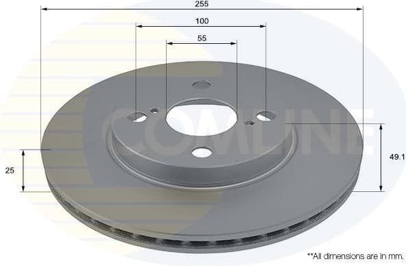 Brake disc, 1pcs FRONT ADC01107V - image 2