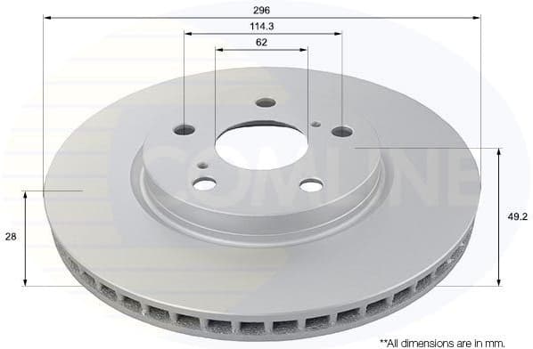 Brake disc, 1pcs FRONT ADC01138V