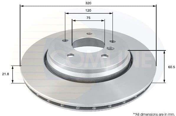 Brake disc, 1pcs REAR ADC1725V - image 2