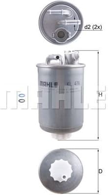Filter diesel fuel KL476D - image 2