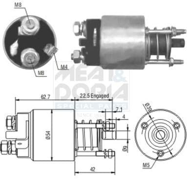 Solenoid Switch, starter 46005