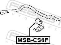Mounting, stabiliser bar MSB-CS6F