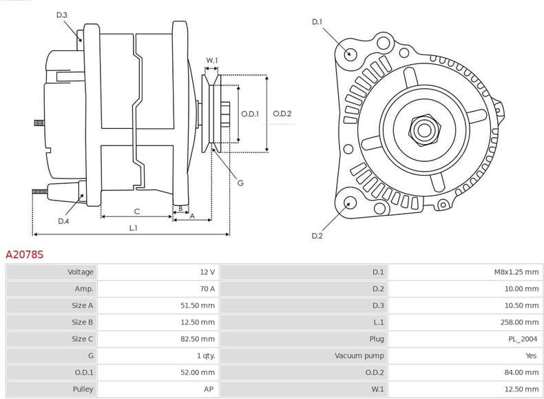 Alternator AS A2078S - image 6