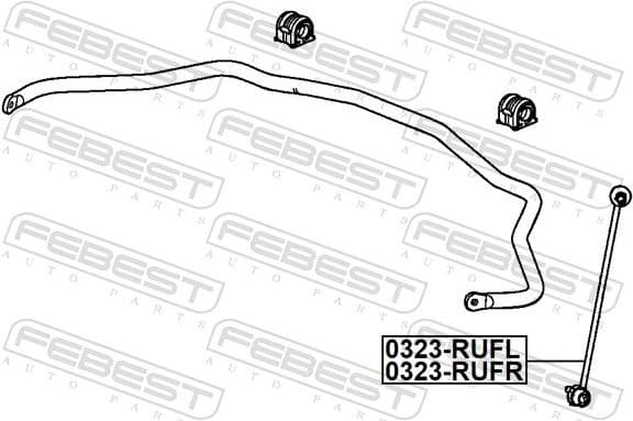Link/Coupling Rod, stabiliser bar 0323-RUFL - image 2