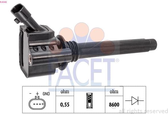 Ignition Coil OE Equivalent 9.6542