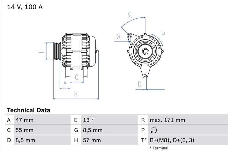 Alternator 0986040370 - image 2