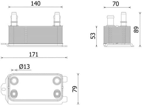 Oil Cooler, automatic transmission BEHR *** PREMIUM LINE *** CLC160000P