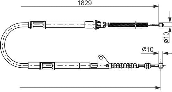 Cable Pull, parking brake 1 987 477 545 - image 2
