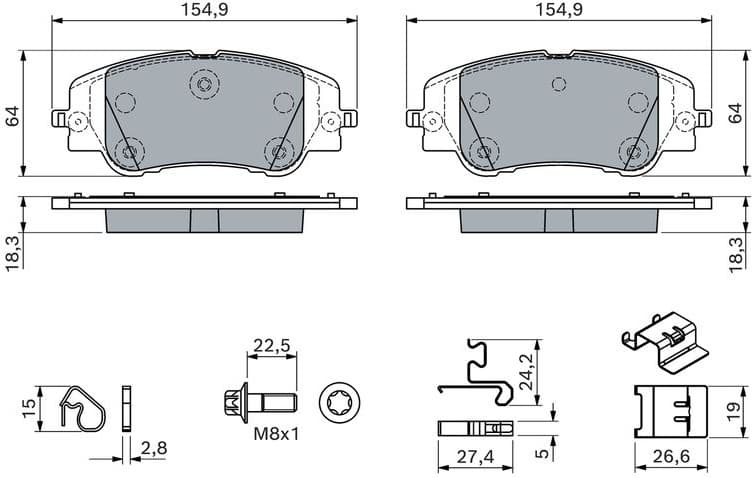 Brake Pad Set, disc brake 0 986 460 291 - image 5