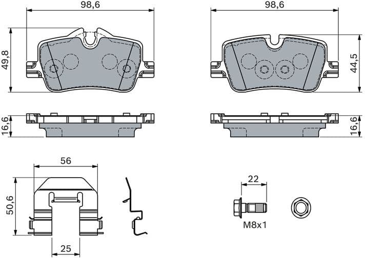 Brake Pad Set, disc brake 0 986 460 145