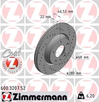 Brake Disc SPORT BRAKE DISC Z 600.3207.52