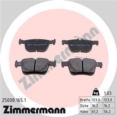 Brake Pad Set, disc brake 25008.165.1