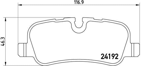 Brake pads rear, Top Quality P44013
