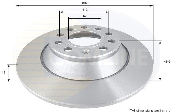 Brake disc, 1pcs REAR ADC1471 - image 2