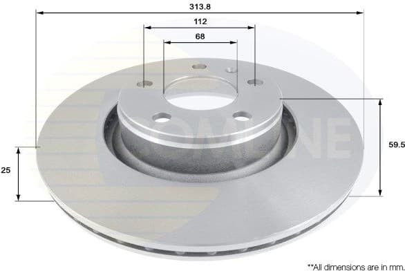 Brake disc, 1pcs FRONT ADC1470V - image 2