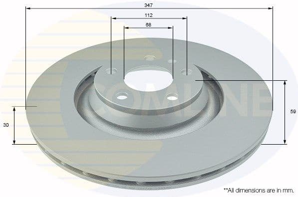 Brake disc, 1pcs FRONT ADC1490V - image 2