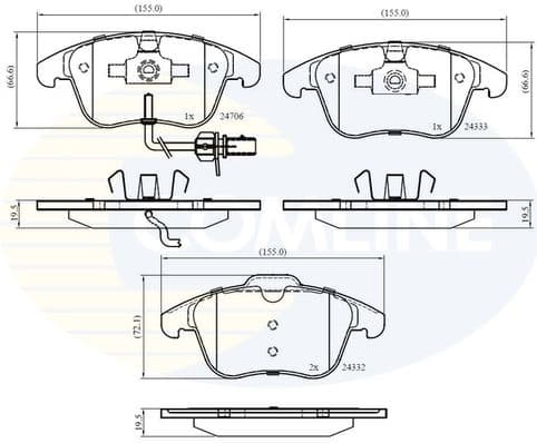 Brake pads front CBP11591