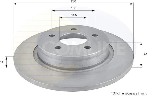 Brake disc, 1pcs REAR ADC1229 - image 2