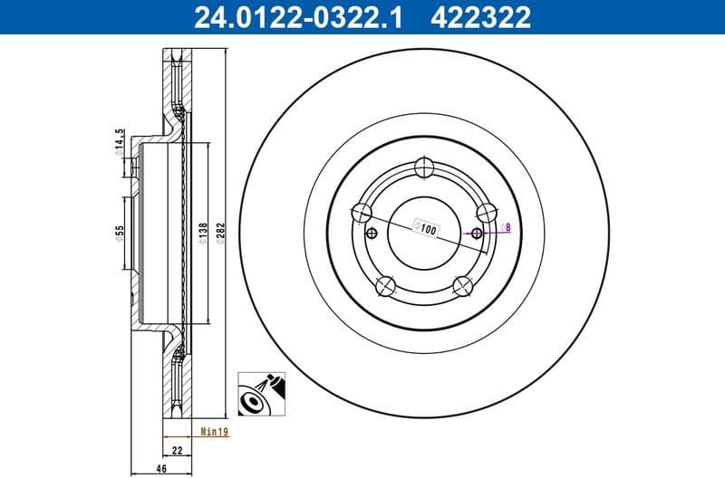 Brake Disc 24.0122-0322.1