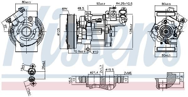 Compressor, air conditioning ** FIRST FIT ** 89579
