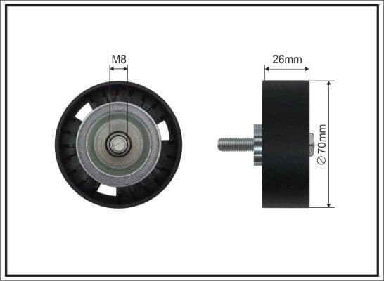 Deflection/Guide Pulley, V-ribbed belt 500347 SC