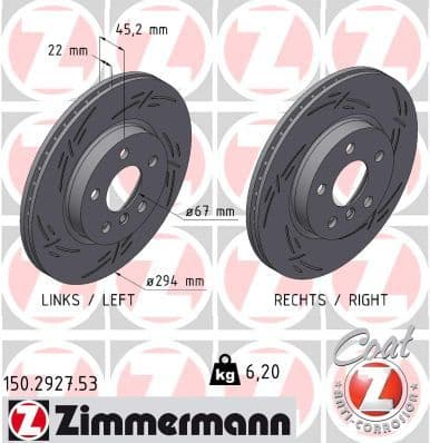 Brake Disc BLACK Z 150.2927.53