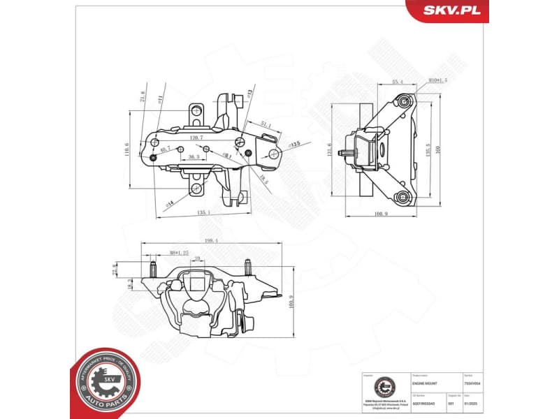 Mounting, engine 75SKV054 - image 2