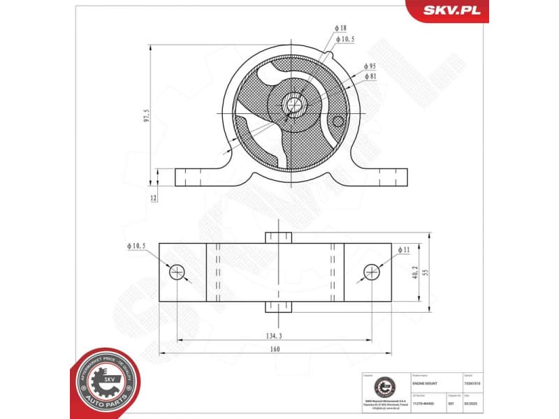 Mounting, engine 75SKV310 - image 2
