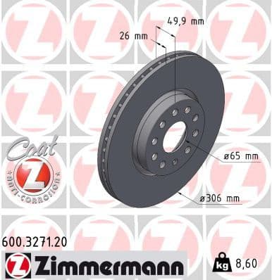 Brake Disc COAT Z 600.3271.20