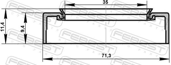 Shaft Seal, drive shaft 95AES-35710911X - image 2