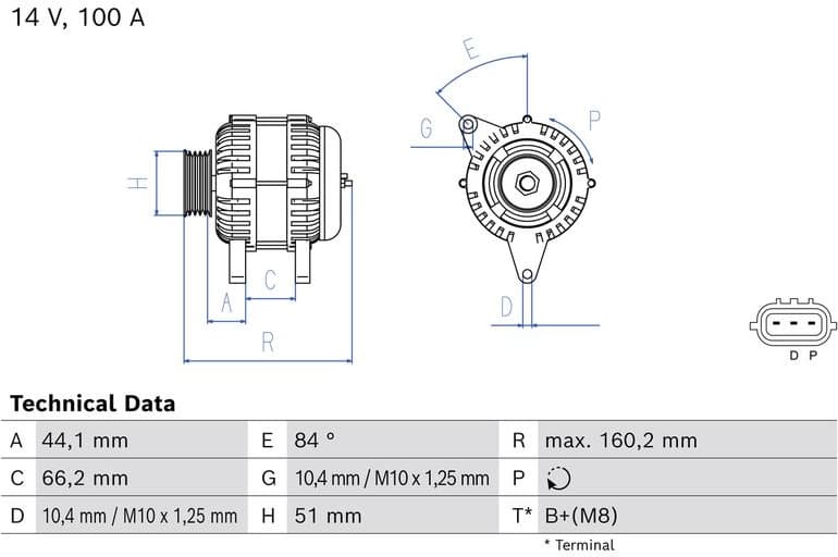 Alternator 0986084990