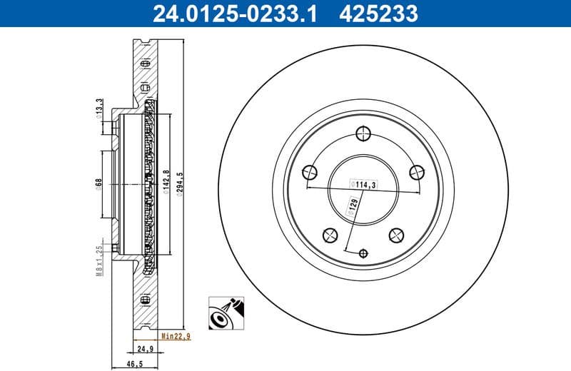 Brake Disc 24.0125-0233.1