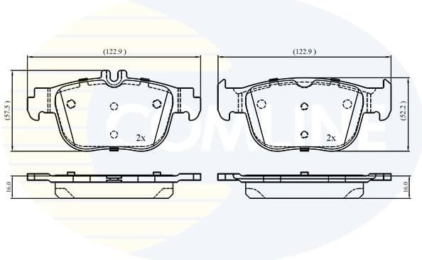 Brake pads rear CBP02868