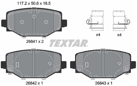 Brake Pad Set, disc brake 2684101