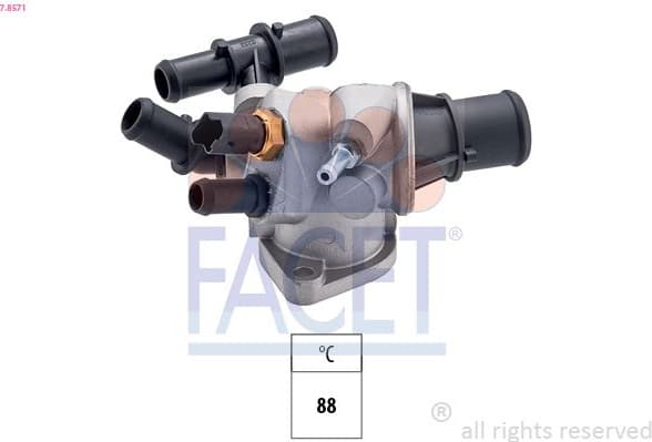 Thermostat, coolant Made in Italy - OE Equivalent 7.8571