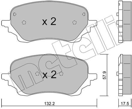 Brake Pad Set, disc brake 22-1247-0