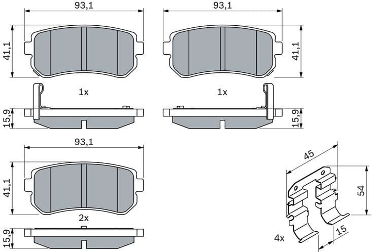 Brake Pad Set, disc brake 0986494627 - image 7