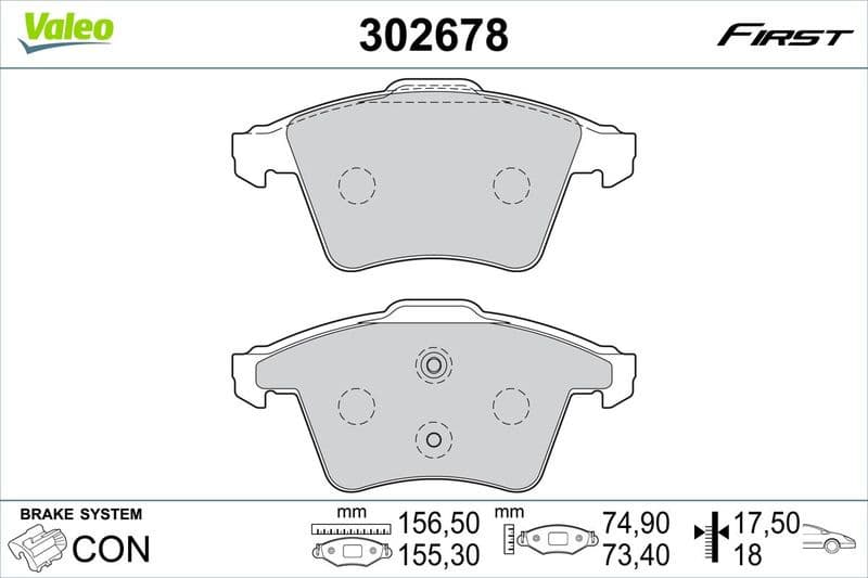 Brake Pad Set, disc brake ESSENTIAL 302678