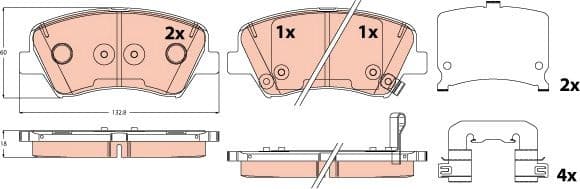 Brake Pad Set, disc brake GDB2510