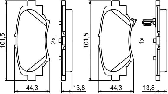 Brake Pad Set, disc brake 0986494803 - image 8