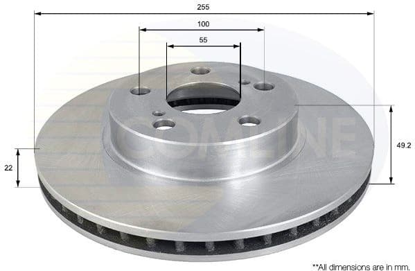 Brake disc, 1pcs FRONT ADC01154V - image 2