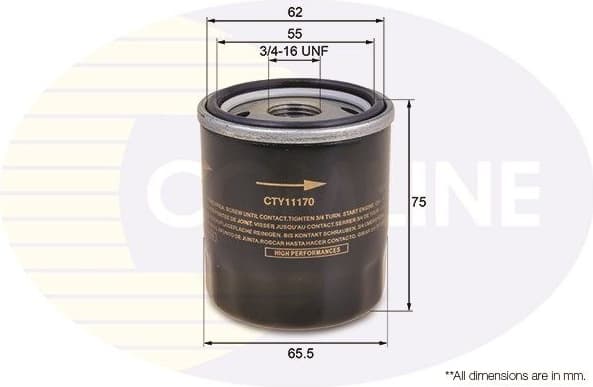 Filter oil CTY11170 - image 2