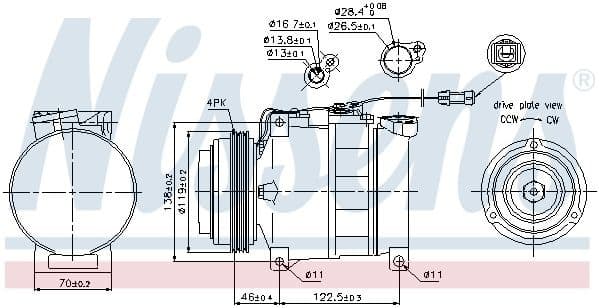 Compressor, air conditioning ** FIRST FIT ** 89045