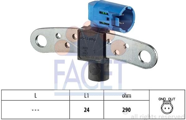 Sensor, crankshaft pulse Made in Italy - OE Equivalent 9.0543 - image 2