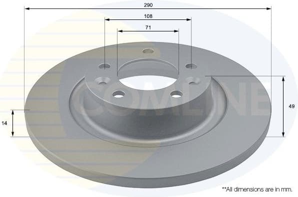 Brake disc, 1pcs REAR ADC1581 - image 2