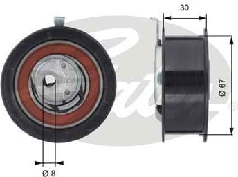 Tensioner Pulley, timing belt PowerGrip™ T43069