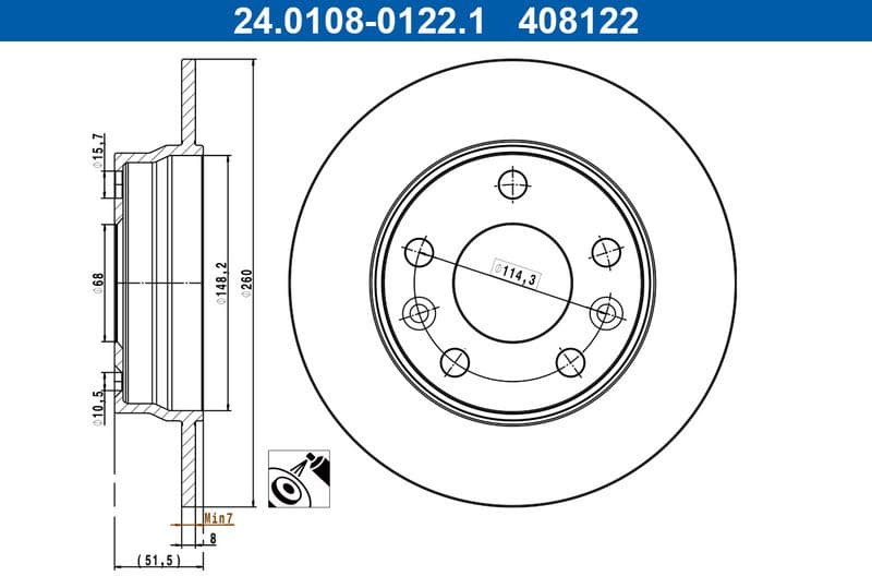 Brake Disc 24.0108-0122.1