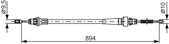 Cable Pull, parking brake 1 987 482 365 - image 2