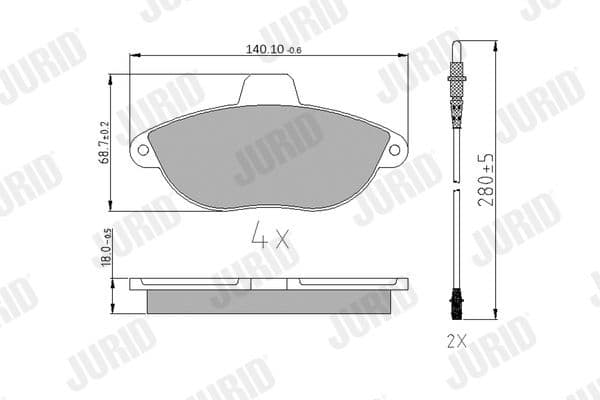 Brake Pad Set, disc brake 571843J